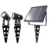 Outdoor Dual Ground Solar Spot Light with Separate Solar Panel IP65