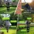 Outdoor Dual Ground Solar Spot Light with Separate Solar Panel IP65