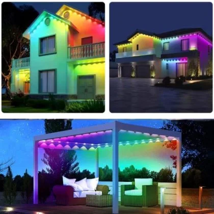Under Eave Solar Fairy Lights – Multicolour LED Decorative Festoon