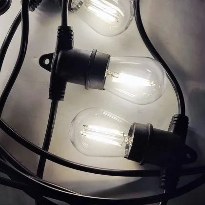 Commercial Solar Festoon Lights – Heavy-Duty 10M 20M LED Bulb String