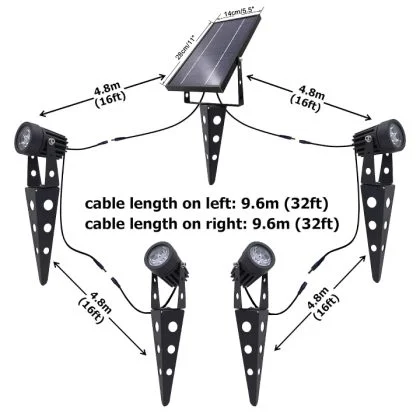 Outdoor Solar Spot Light 4-in-1 LED Garden Lawn Landscape Decoration