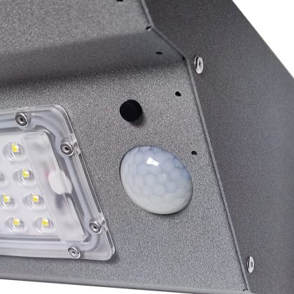 Commercial Aluminium 10W Solar Security Wall Light with PIR Sensor
