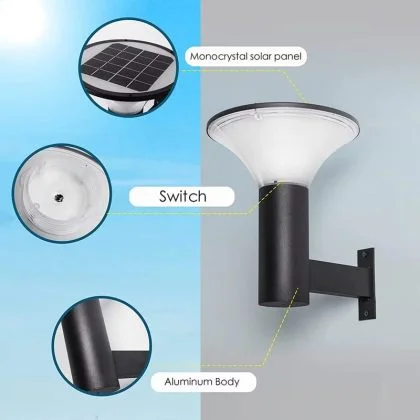 Modern Solar Exterior Wall Light – 3CCT Architectural Lamp with Remote