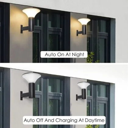 Modern Solar Exterior Wall Light – 3CCT Architectural Lamp with Remote