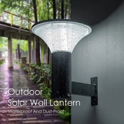 Modern Solar Exterior Wall Light – 3CCT Architectural Lamp with Remote