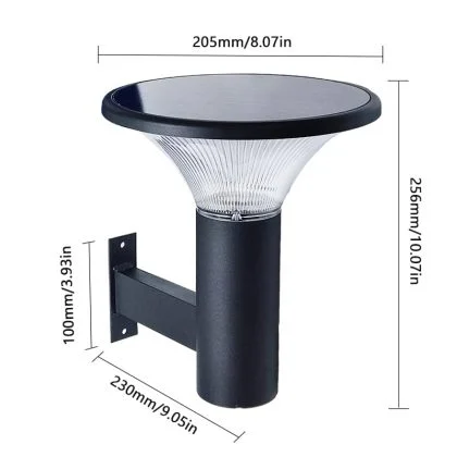 Modern Solar Exterior Wall Light – 3CCT Architectural Lamp with Remote