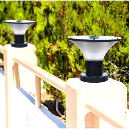 Modern Solar Gate Pillar Light – 3CCT Decorative Lamp with Remote