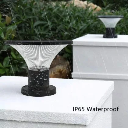 Modern Solar Gate Pillar Light – 3CCT Decorative Lamp with Remote