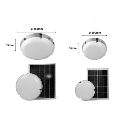 Indoor Solar Ceiling Light 3CCT LED Shed Patio Lamp with Remote