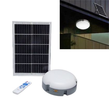 Indoor Solar Ceiling Light 3CCT LED Shed Patio Lamp with Remote